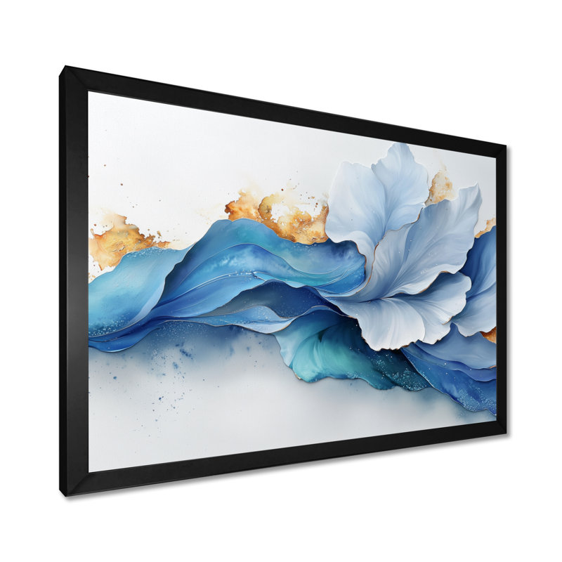 Raymer - Abstract Canvas Art Print, Reproduction encadrée d'une seule photo, Noir, H 12 po x l 20 po