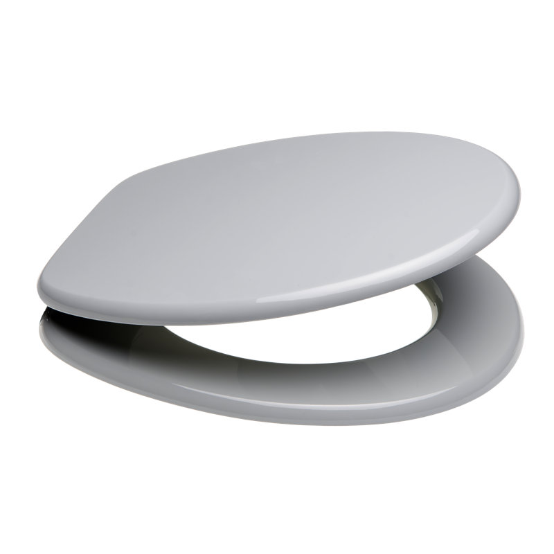 Soft Close Elongated Toilet Seat, Grey