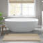 Tapis de bain réversible naturel 17 x 24 po, 3000 g/m², 100 % coton, confortable et antidérapant, à poils moyens de 0,5 po.