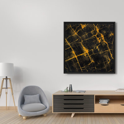 "Marbre noir et or" sur toile