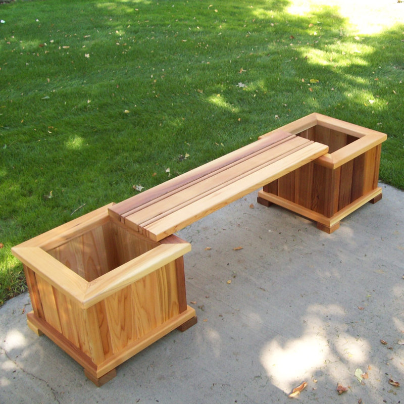 Camdenton Cedar Outdoor Bench, Cedar Stain