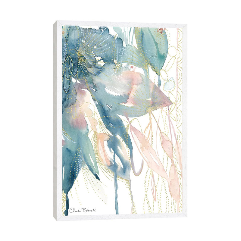 Shine by Claudia Bianchi - Painting on Canvas, 101.6cm H x 66.04cm W x 3.81cm D, White Framed