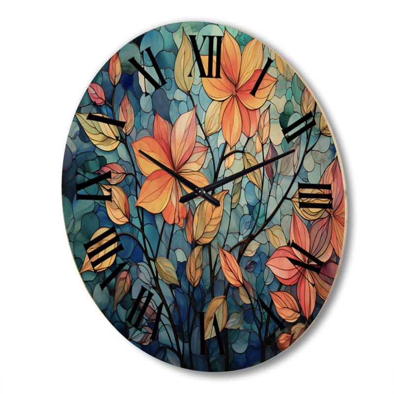 Horloge murale en bois massif Antonion, Très grand
