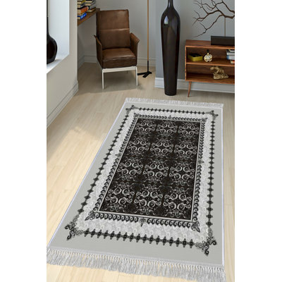 Luxurious Velvet Area Rug (4.6 x 7.2 ft), 100% Antibacterial Fabric, Non-Slip Cotton Backing, Pile Height: 0.4 in | Machine Washable, 3D Digital Print Design | Perfect for Living Room & Bedroom Decor, Soft & Durable