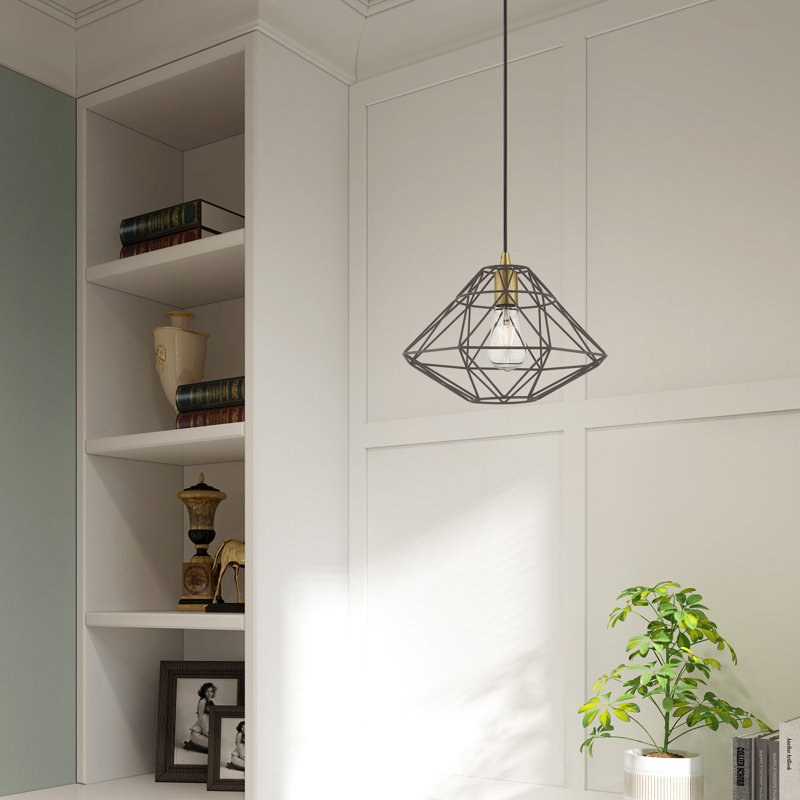 Maryrose 1 - Light Geometric Pendant, Bronze