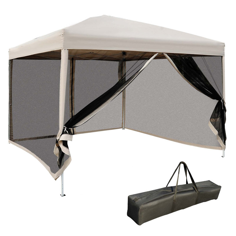 210D Oxford Pop Up Canopy Tent With Netting, Instant Screen Room House, Tents For Parties, Height Adjustable, With Carry Bag, For Outdoor, Garden, Patio