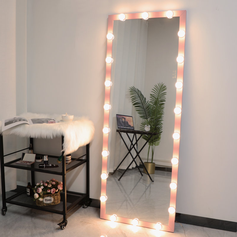 Eliyannah Aluminium Frame Leaning Mirror, Pink