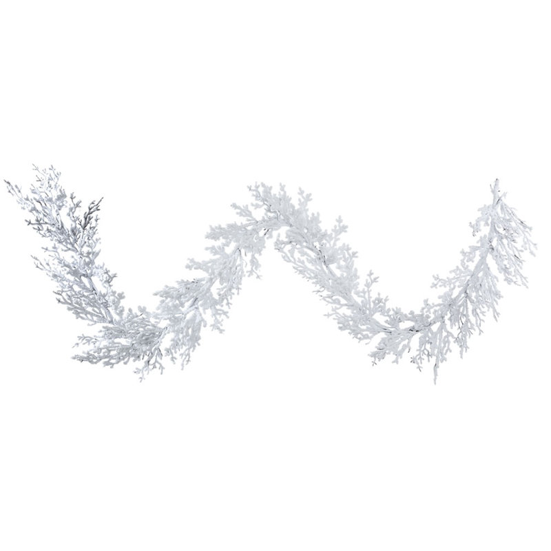 Guirlande de brindilles hivernales floqués 8 ', Non éclairé