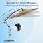 295 cm W X 295 cm D Beach Parasol with Manual Lift