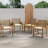 OUTDOOR DINING CHAIR -Acacia Wood & Wicker With Cream Cushion Patio Furniture-Teak Finish & Wicke Brown -MP2(Set Of 2)