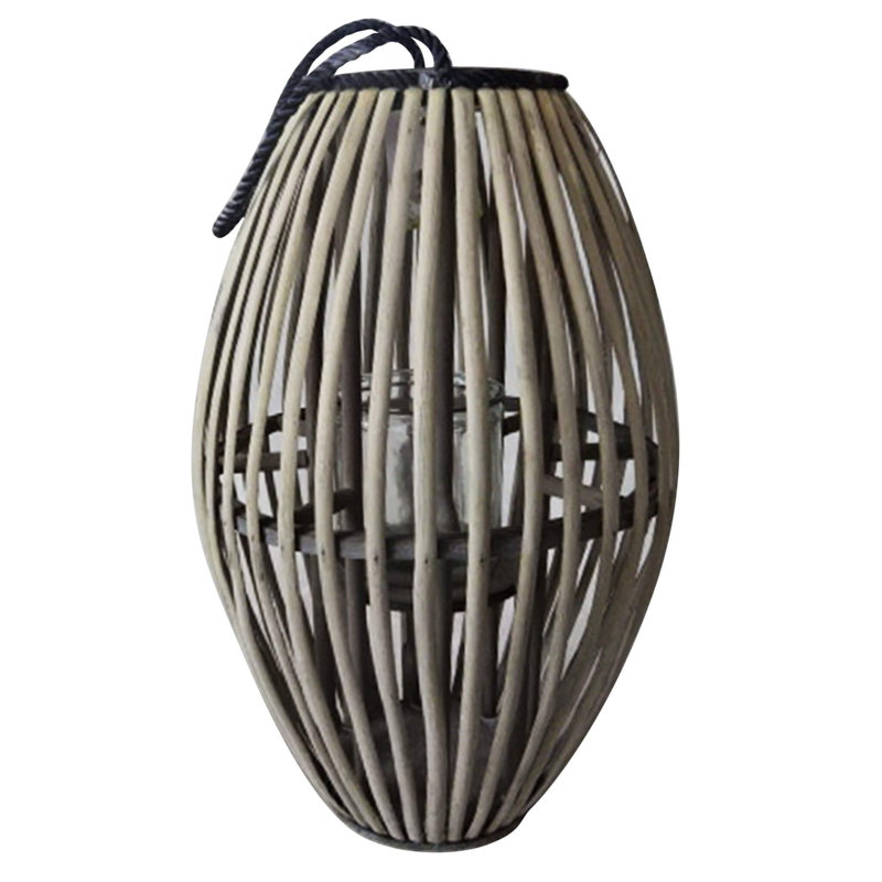Glass Wall Lantern, Grey, 80cm H x 37cm W x 37cm D