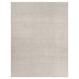 Textural Hand Knotted Silk Area Rug in Ivory
