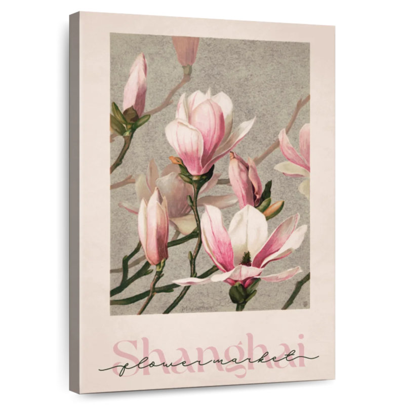 Shanghai Flower Market Poster, 12" H x 8" W