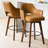 Aylsworth 26.5" Swivel  360-degree Faux Leather Upholstered Counter Stool With Footrest-1017228617
