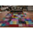 Distressed Wool Colourful Patchwork Area Rug 8x10