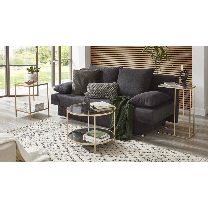 Marseilles Glass Top Frame End Table