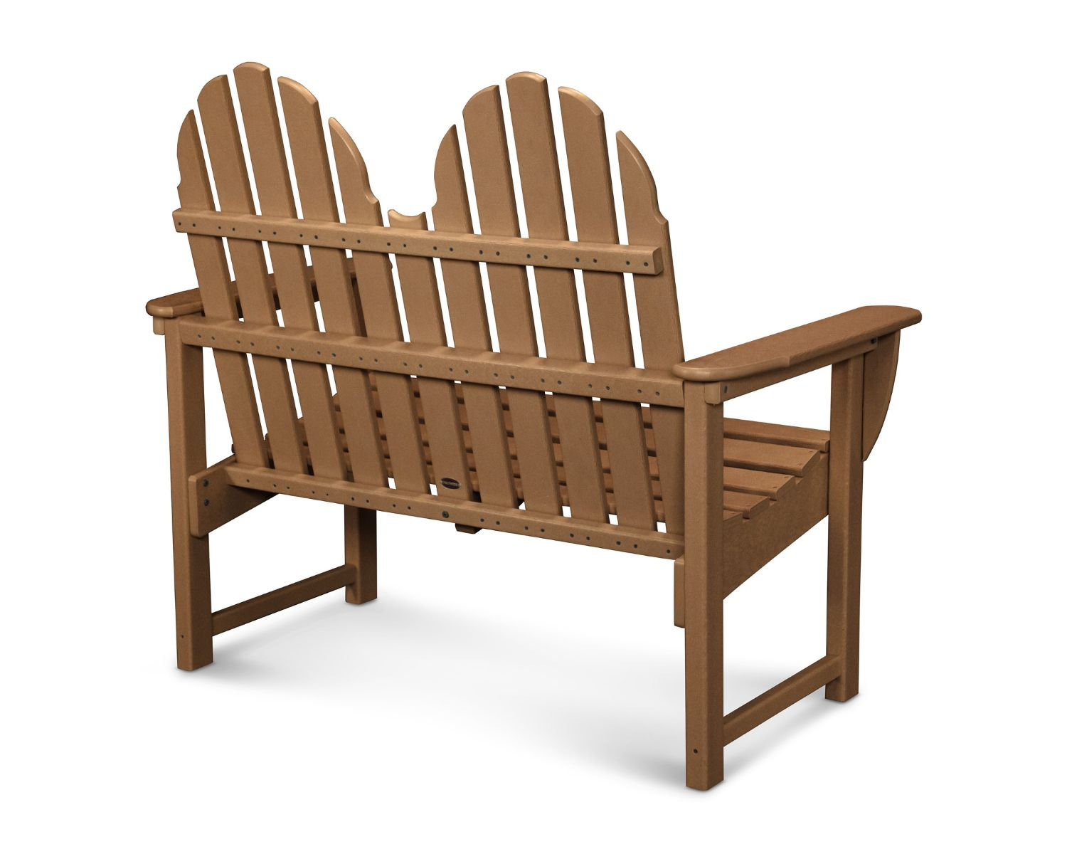 POLYWOOD® Classic Adirondack 49" Garden Bench, Dark Teak