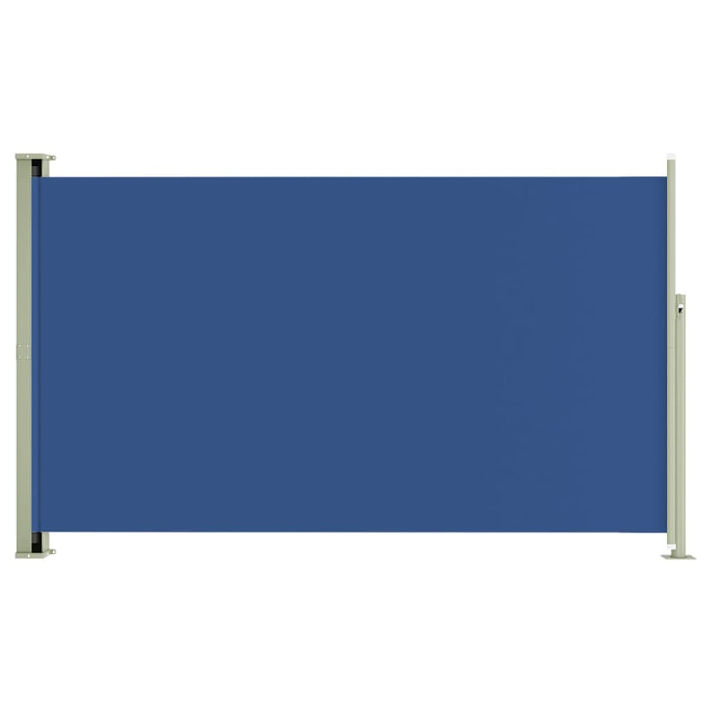 Symple Stuff 300cm W Fabric Cover Motorised Retractable Side Awning, Blue, 100cm H x 300cm W