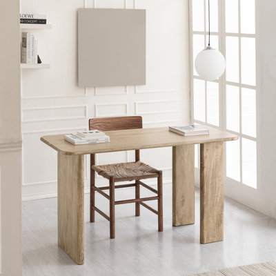 Bureau d'écriture rectangulaire en bois massif 56 "Folkes