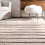 Tapis de la surface ivoire en laine touffeté à la main Samoset-24302322