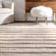 Tapis de la surface ivoire en laine touffeté à la main Samoset-24302323