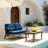 Polett Teak Outdoor Two-person Patio Set With Cushions And Side Table-459058469-459058471