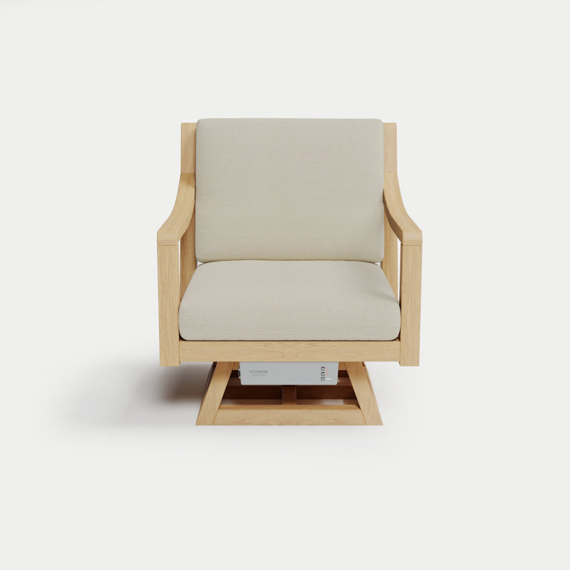 Solerno Heated Swivel Chair — Dove, Bisque