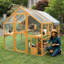 Enclos de poulailler d'extérieur 110 po, grand parc pour chat, housse imperméable améliorée