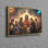 Art mural en toile spirituelle en coton représentant Jésus entouré de saints pour une décoration intérieure moderne et une inspiration religieuse