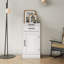 Armoire de bar à vin blanche modulaire avec huche pour salle à manger