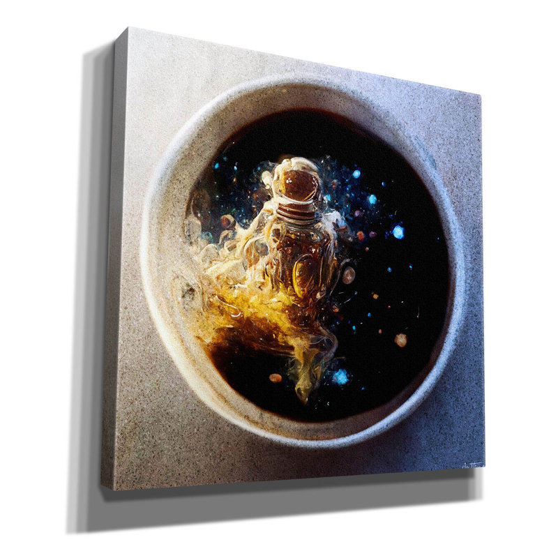 «Epic Graffiti» «Cup of Coffee» par Ben Heine, art mural sur toile, H 26 po x l 26 po