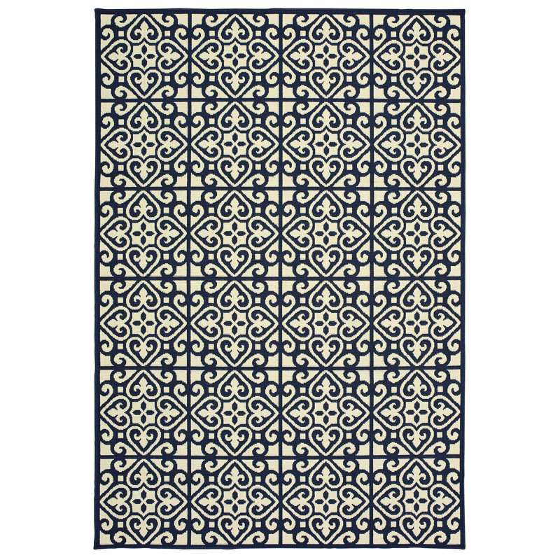 Anastasaos Moroccan Indoor / Outdoor Rug, Rectangle 7'10" x 10'10"