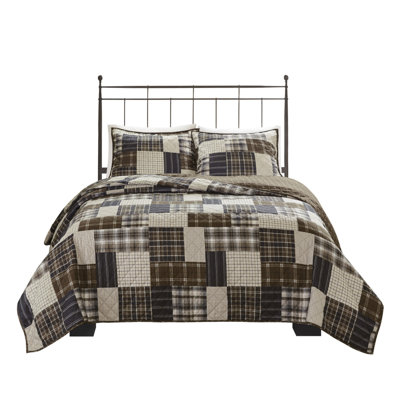 Madison Park Timber Lodge Style 3 Piece Reversible Quilt Set, queen