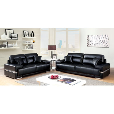 Anuar Faux Leather Living Room Set