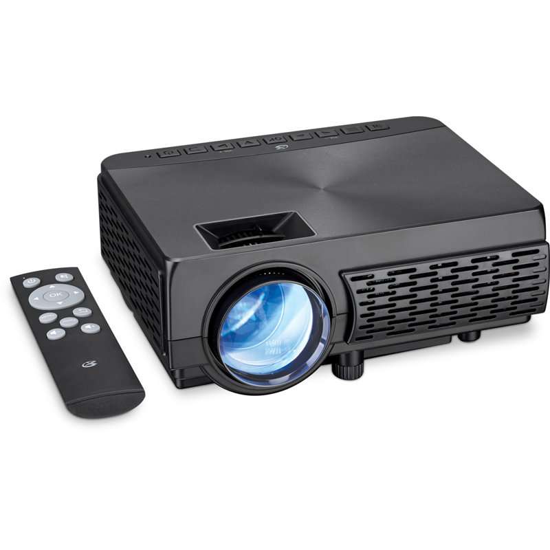 GPX Home Theater Projector 2000 Lumens Portable Projector with Remote Included