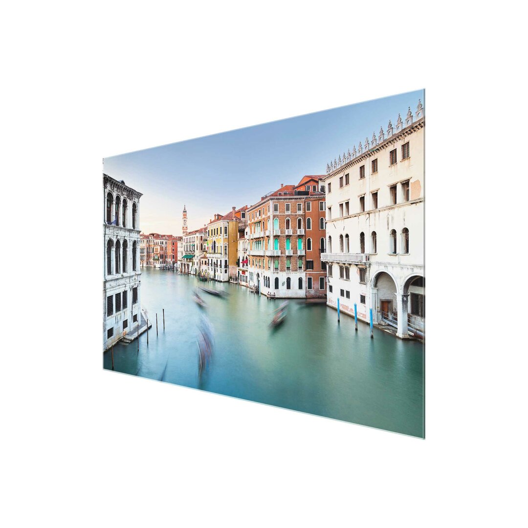 Glasbild Grand Canal Blick von der Rialto-Brücke in Venedig