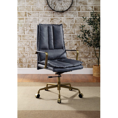 Chaise de bureau pivotante avec roulettes, chaise rembourrée pour le bureau personnel