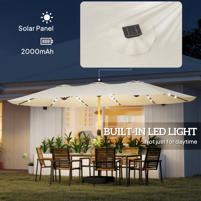 446cm Market Parasol, Cream