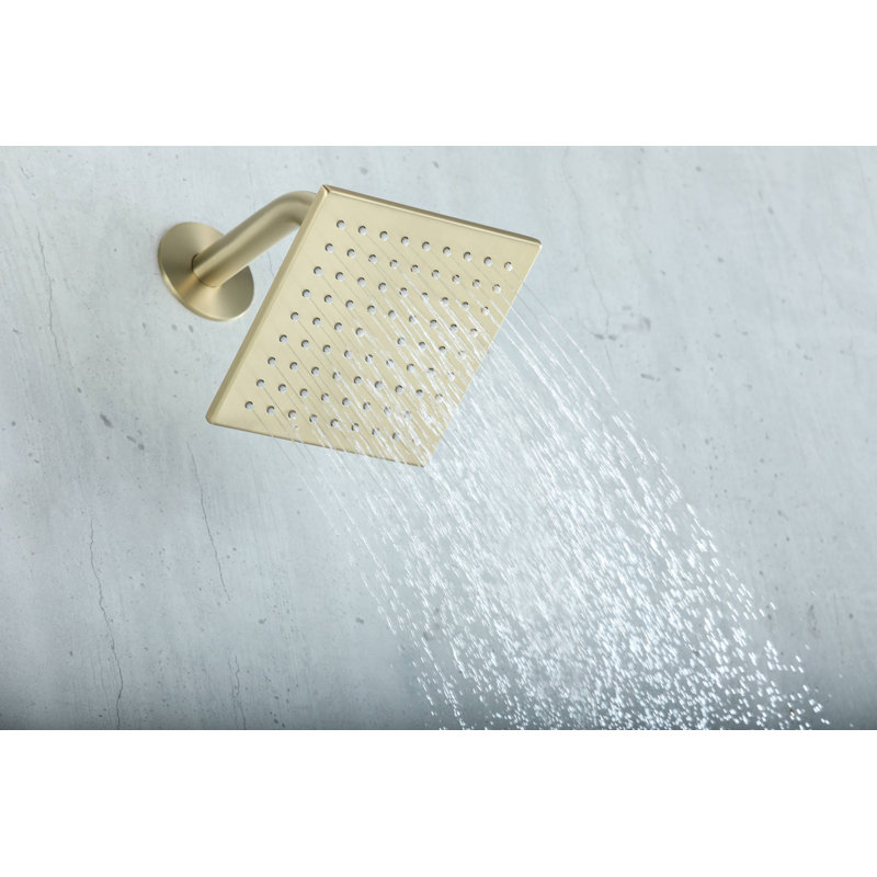 Thermostatic All-In-One Kit with Rough in-Valve, Brushed Gold