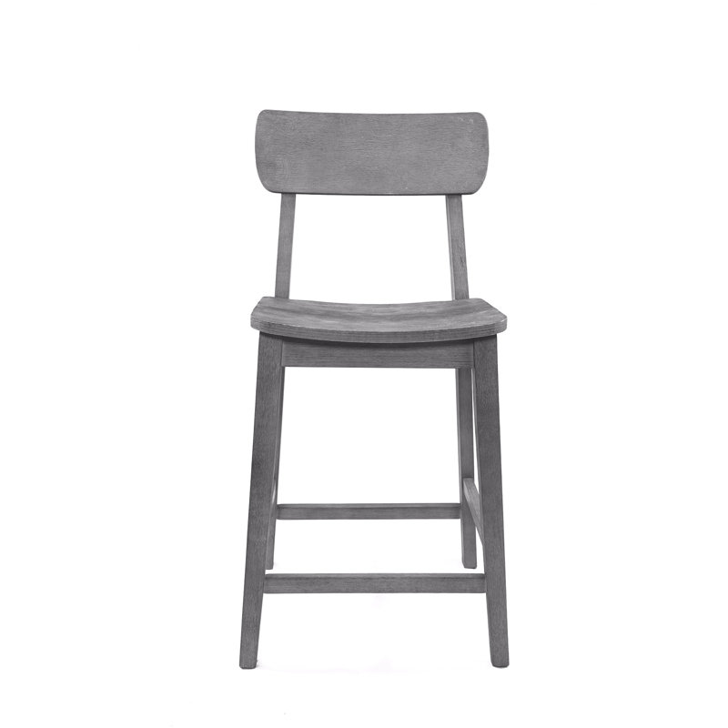 Almaguer Bar & Counter Stool, Counter Stool (24.75" Seat Height), Charcoal Gray