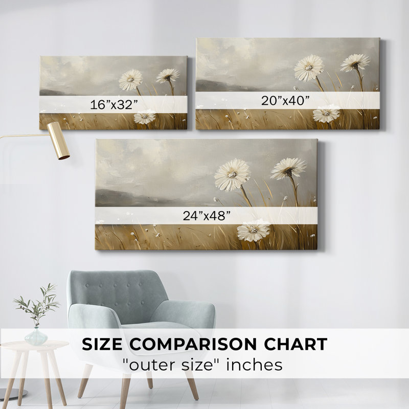 Série paysage - CLVI - Toile tendue avec châssis - Prêt à accrocher, H 16 po x l 32 po