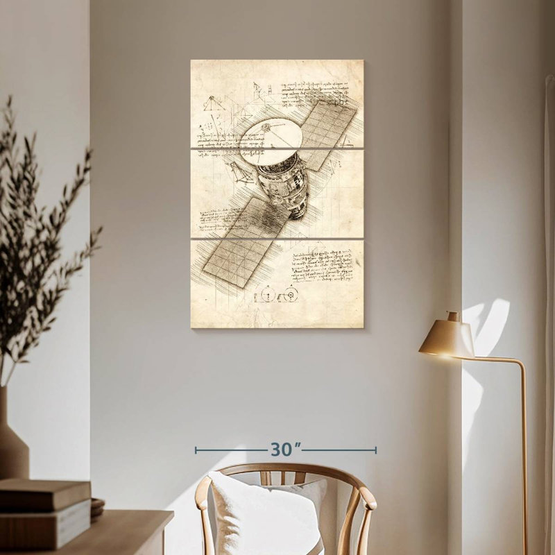 Oberle Satellite Blueprint, 57" H x 36" W