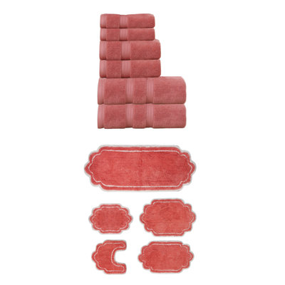 Ensemble de serviettes 6 pièces et 5 tapis de bain 5 pièces Talbert Collection