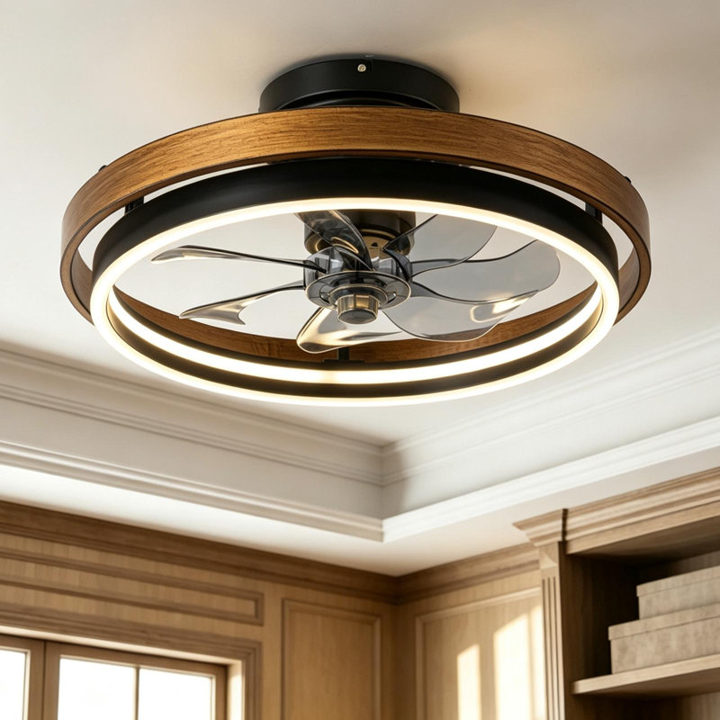 Ventilateur de plafond de style ferme avec lumière DEL Fandelier