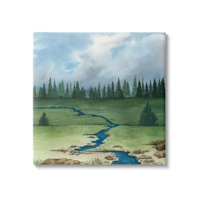 Paysage de campagne ruisseau par Grace Popp - peinture