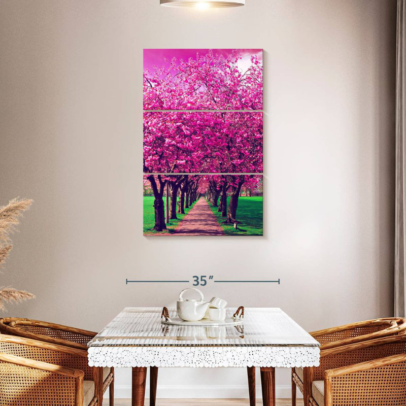 Harnek Pink Plum Trees, 45" H x 28" W