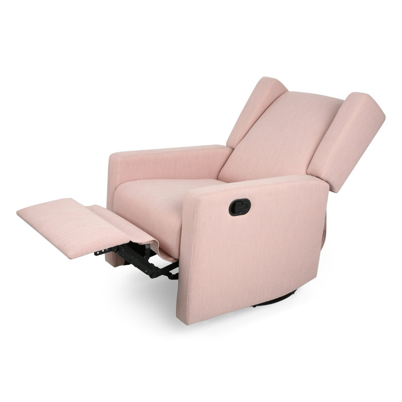 Bines Upholstered Swivel Recliner, Blush