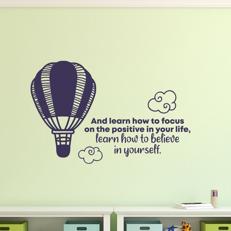 Text & Numbers Wall Decal, 20" H x 40" W x 0.05" D