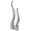 Roarke (Set Of 2) Modern Tall Silver Squiggly Vases