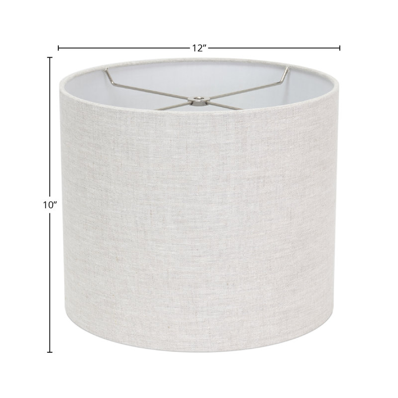 Drum Lamp Shade, 10" H x 12" W x 12" D, Black/Gold